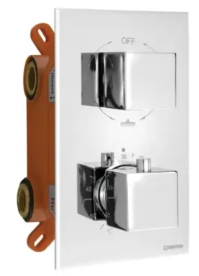 Sapho Latus - Inbouw thermostaatkraan voor 3 functies, met binnenwerk, chroom 1102-63 bij Sanitino