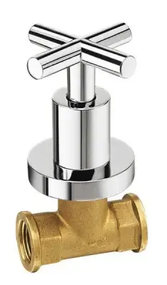Sapho Reitano Rubinetteria Axia - Inbouw stopkraan met inbouwdeel, warm, chroom 505H bij Sanitino