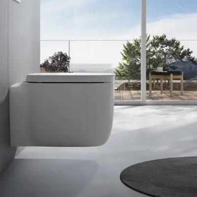 Sapho Vortex randloos hangend toilet mat wit bij Sanitairkamer