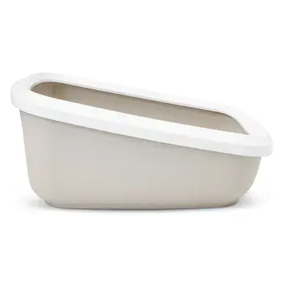 Savic Aseo Jumbo - Kattenbak met hoge rand Mokka / Wit - Savic Kattentoilet Aseo XXL bij Zooplus