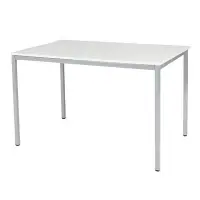 Schaffenburg Domino Basic vergadertafel aluminium frame krijtwit blad 120 x 80 cm bij 123inkt.nl