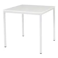 Schaffenburg Domino Basic vergadertafel wit frame krijtwit blad 80 x 80 cm bij 123inkt.nl