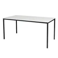 Schaffenburg Domino Basic vergadertafel zwart frame krijtwit blad 160 x 80 cm bij 123inkt.nl