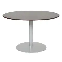 Schaffenburg Linesto vergadertafel rond aluminium frame logan eiken blad 120 cm breed bij 123inkt.nl