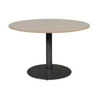 Schaffenburg Linesto vergadertafel rond zwart frame kersen licht blad 120 cm breed bij 123inkt.nl