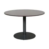 Schaffenburg Linesto vergadertafel rond zwart frame logan eiken blad 120 cm breed bij 123inkt.nl