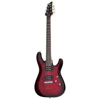 Schecter C6 Plus SC447 STCB Elektrische Gitaar bij Brugman Muziek