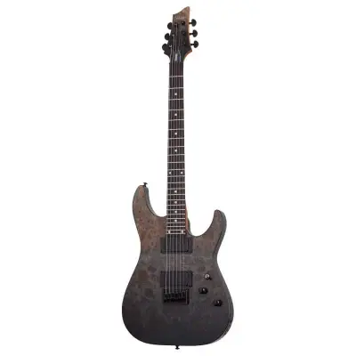 Schecter SC3950 Elektrische Gitaar Black Fade Burst Burl bij Brugman Muziek