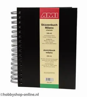 Schetsboek A5 Milano 110g ringband bij Hobbyshop-online