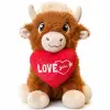 Schotse Hooglander (Bruin) met Hart Pluche Knuffel 30 cm bij TopKnuffels