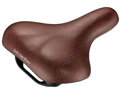 Selle San Remo Vienna zadel met handgreep bruin bij Bakfietscentrale