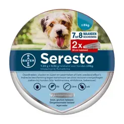 Seresto Band Hond tot 8kg Vlooien- en Tekenband 2 stuks bij Petfooddiscount