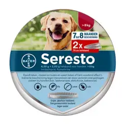 Seresto band hond vanaf 8 kg Vlooien- en Tekenband 2 stuks bij Petfooddiscount