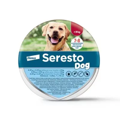 Seresto vlooien- en tekenband voor Grote honden (> 8 kg) > 8 kg (Halsband 70 cm) - Seresto vlooienhalsband voor honden - BE bij Bitiba
