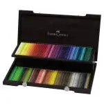 set kleurpotloden Polychromos, Faber-Castell, 120 stuks in zeer luxe houten kist bij KunstLokaal