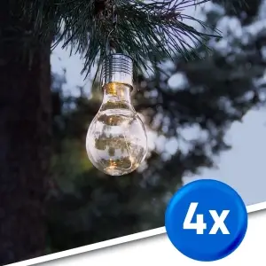 Set Solar led lamp eddy gloeilamp deco – set van 4 – op zonne energie bij Tuinverlichting.nl