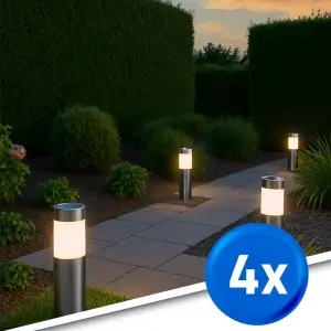 Set Solar led priklamp lucifer | warm wit licht | voordeelset van 4 stuks bij Tuinverlichting.nl