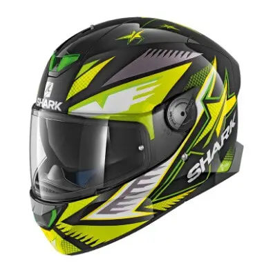 Shark Skwal 2 Draghal Black green yellow KGY bij Termaat Motoren