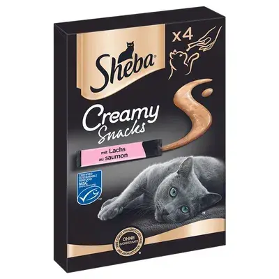 Sheba Creamy Snacks Zalm 4 x 12 g bij Bitiba