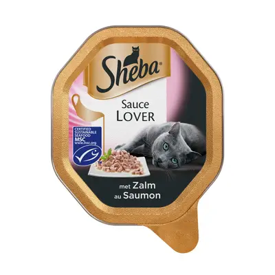 Sheba Sauce Lovers Alu Kattenvoer Zalm 85gr bij Discus