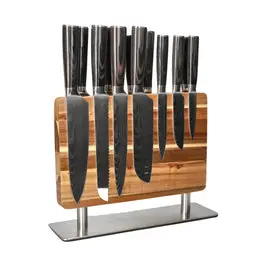 Shinrai Knives - Damascus Print 14-delige Messenset - Master collection XL set + Blok bij Kookgigant