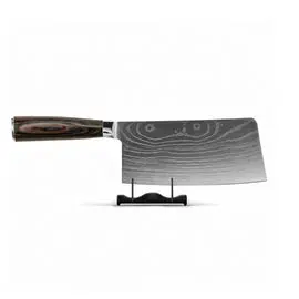 Shinrai Knives - Damascus Print Chinees Koksmes 18 cm bij Kookgigant