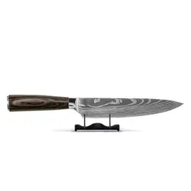 Shinrai Knives - Damascus Print Koksmes 20 cm bij Kookgigant