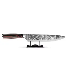 Shinrai Knives - Hammered RVS - Koksmes 20 cm bij Kookgigant