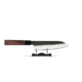 Shinrai Knives - Kurayami Damascus Santokumes 18 cm bij Kookgigant