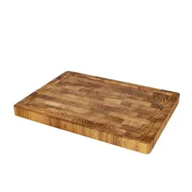 Shinrai Knives - Luxe Snijplank Teak hout - Kopshout - 35 × 25 × 2.5 cm bij Kookgigant