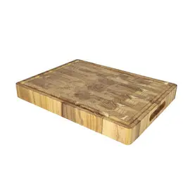 Shinrai Knives - Luxe Snijplank Teakhout - Kopshout - 40 x 30 x 4.5 cm bij Kookgigant