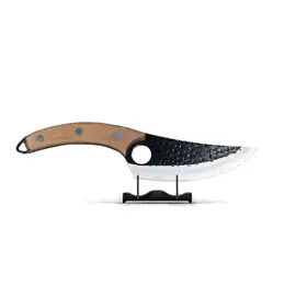 Shinrai Knives - RVS Gladiator Koksmes met holster - Bruin bij Kookgigant