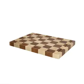 Shinrai Knives - Schaak Snijplank Acaciahout - Kopshout - 35 x 25 x 2.5 cm bij Kookgigant