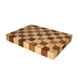Shinrai Knives - Schaak Snijplank Acaciahout - Kopshout - 40 x 30 x 4.5 cm bij Kookgigant