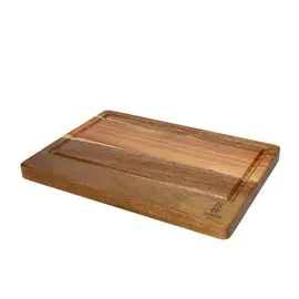 Shinrai Knives - Snijplank Acacia hout - Kopshout - 35 × 25 × 2.5 cm - Type 1 bij Kookgigant