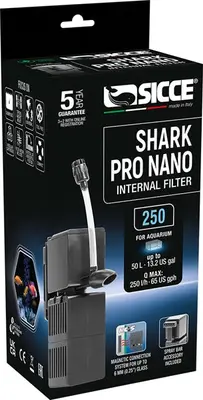 SICCE SHARK PRO NANO 250 INTERNE FILTER bij RebbiesFish