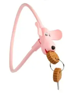 Siliconen fietsslot PexKids Flappie de waakhond 10 x 58 cm - roze bij Fietsonderdeel.com