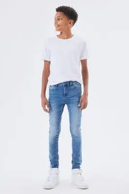 skinny jeans NKMPETE medium blue denim bij Wehkamp