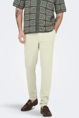 slim fit chino ONSMARK ecru bij Wehkamp