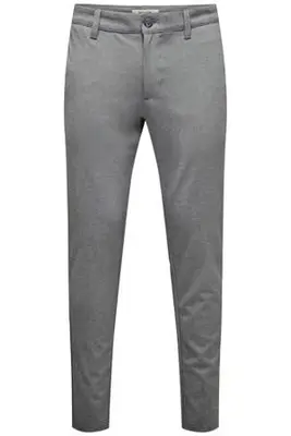 slim fit chino ONSMARK grijs melange bij Wehkamp