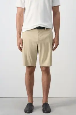 slim fit chino short - lichtbeige bij Wehkamp
