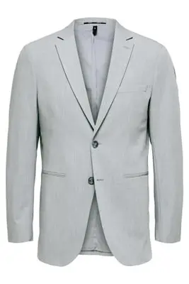 slim fit colbert lichtgrijs bij Wehkamp