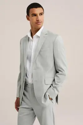 slim fit colbert - mintgroen bij Wehkamp