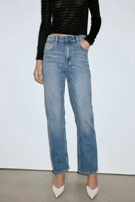slim fit jeans - mediumblauw bij Wehkamp