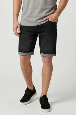 slim short black denim bij Wehkamp