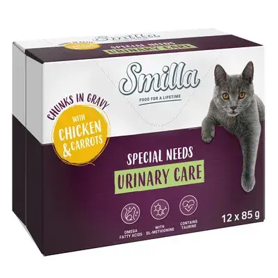 Smilla verse zakjes Urinary Care Hapjes in saus met groenten Kattenvoer Kip en Wortel (24 x 85 g) bij Bitiba