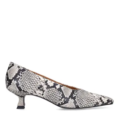 Snake leren pumps bij Sacha