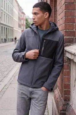 softshell jas - grijs bij Wehkamp