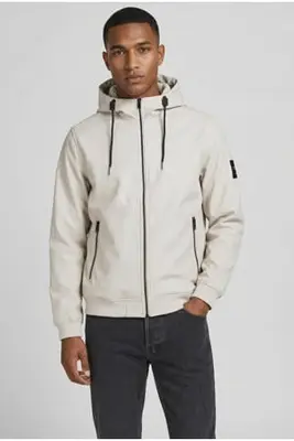 softshell jas JJEBASIC moonbeam bij Wehkamp