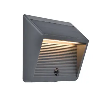 Solar buitenlamp dark grey met bewegingssensor bij Straluma